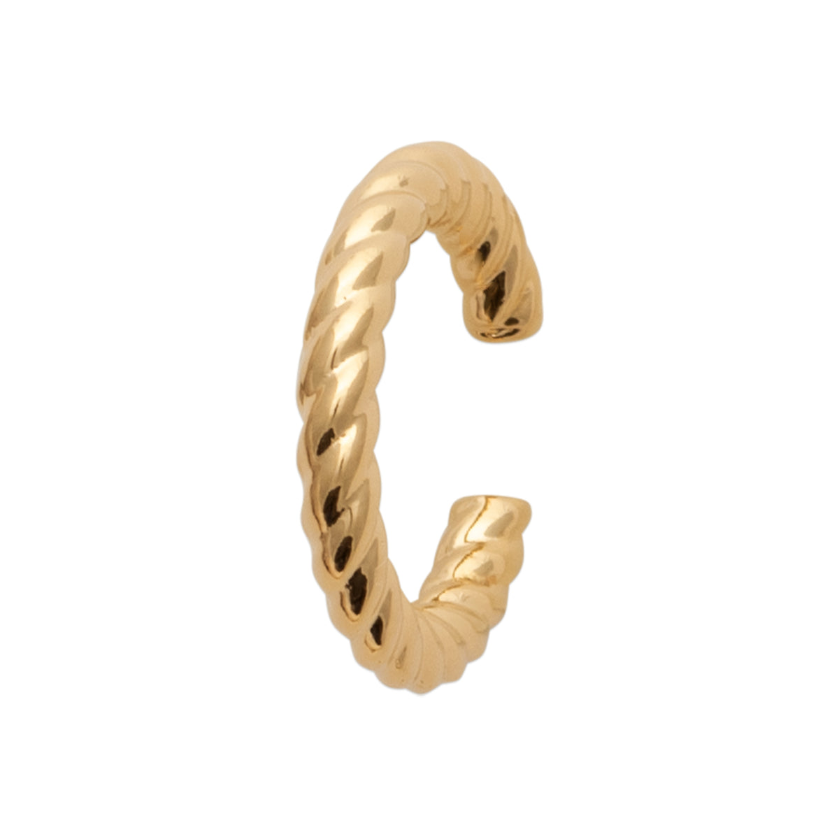 Bague d’oreille torsadée Naxos en plaqué or 3 microns
