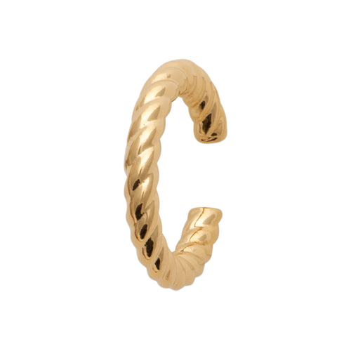 Bague d’oreille torsadée Naxos en plaqué or 3 microns