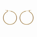 Boucles d'oreilles créoles Kerguelen rondes 3 cm plaque or 3 microns