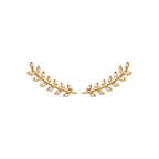  Boucles d'oreilles montantes Ischia plaquées or 3 microns oxydes de zirconium forme épi