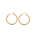 Boucles d'oreilles créoles Guernesey rondes plaquées or 3 microns