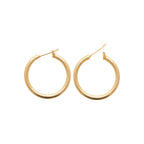 Boucles d'oreilles créoles Guernesey rondes plaquées or 3 microns