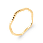 Bague Capri plaquée or 3 microns anneau ondulé