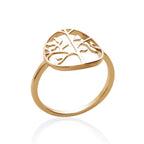 Bague Waikiki plaqué or 3 microns avec arbre de vie, détail