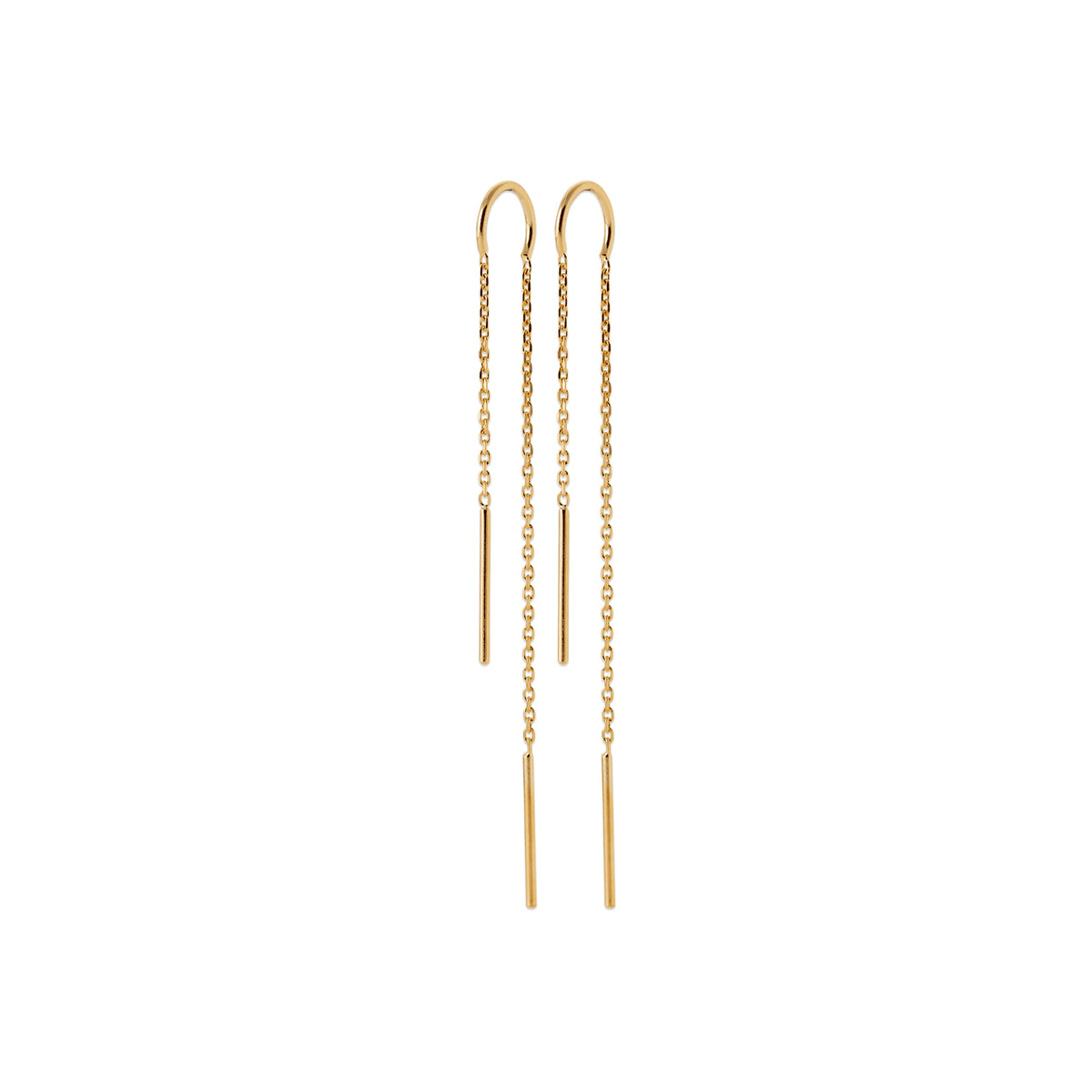 Boucles d'oreilles chainettes Eleuthera plaquées or 3 microns