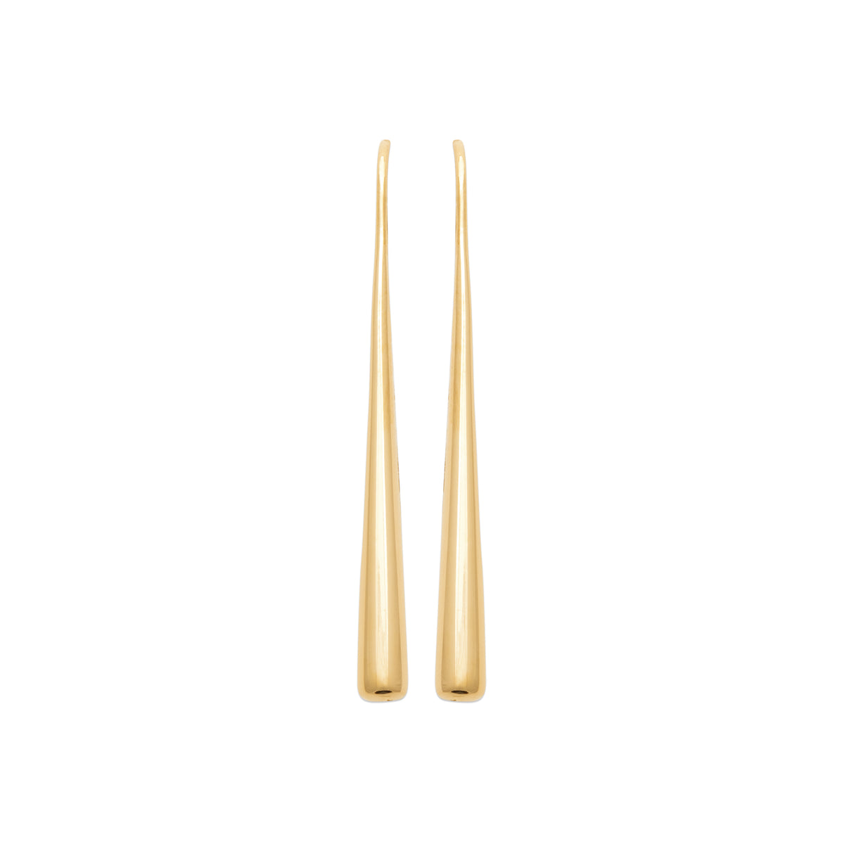 Boucles d'oreilles Java plaquées or 3 microns forme gouttes d'eau longues