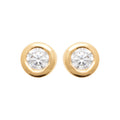 Boucles d'oreilles puces Ibiza plaquées or 3 microns et oxyde de zirconium