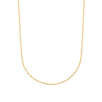 Collier chaînette Eleuthera plaqué or 3 microns effet torsadé, existe en 4 tailles