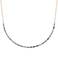 Collier Martinique plaqué or 3 microns avec pierres sodalites bleues