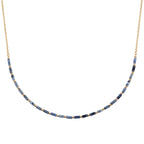 Collier Martinique plaqué or 3 microns avec pierres sodalites bleues