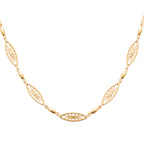 Collier Moorea plaqué or 3 microns motif soleil stylisé