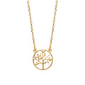 Collier Waikiki plaqué or 3  microns et pendentif arbre de vie, détail