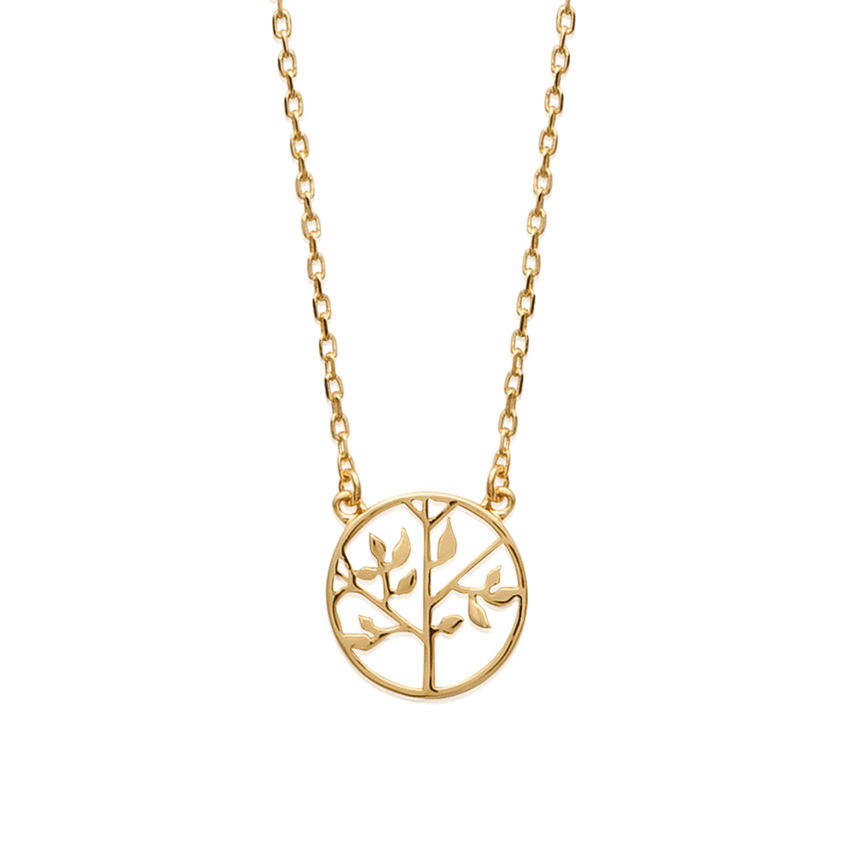 Collier Waikiki plaqué or 3  microns et pendentif arbre de vie, détail